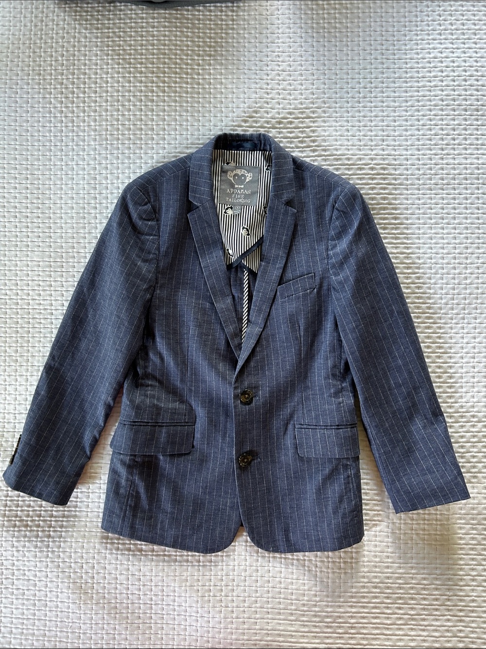 Appaman fine tailoring Light Navy Boys Pinstripe Sport Coat size 8